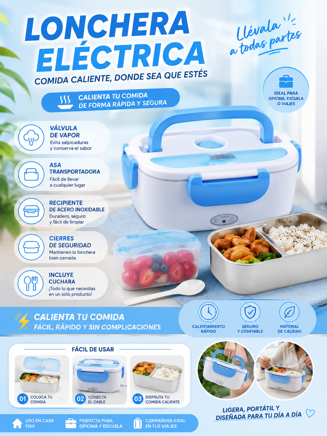 Lonchera eléctrica portátil